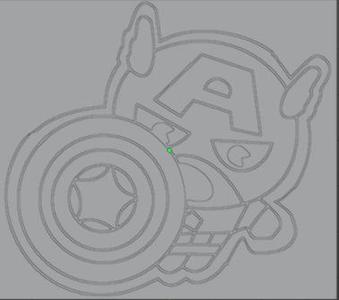 CAPTAIN AMERICA COOKIE CUTTER