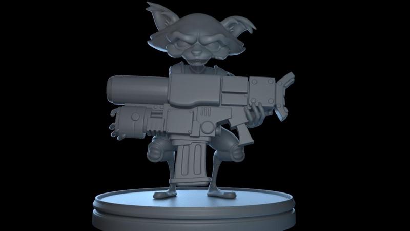 Rocket Raccoon Marvel Bust
