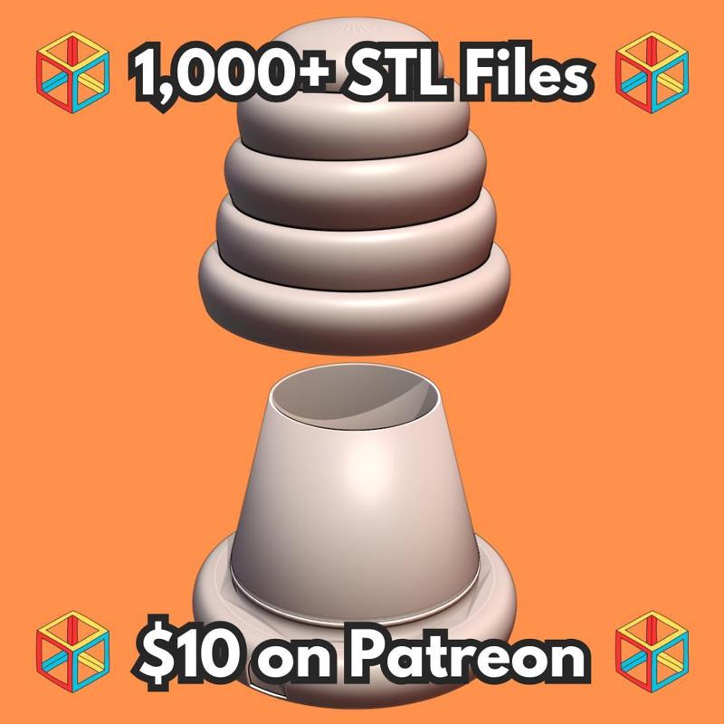 Beehive Shaped Container with Removable Lid MineeForm FDM 3D Print STL File