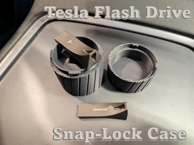 Tesla / Samsung Flash Drive Snap-Lock Container