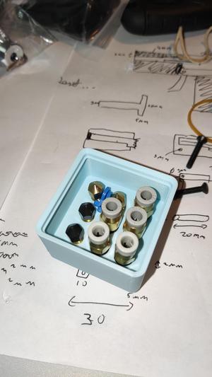 Nozzle holder gridfinity freecad