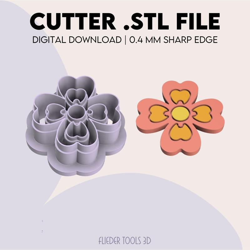 Flower Polymer Clay Cutter | STL Digital File