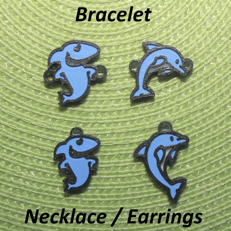 4 Dolphin / Shark Necklaces, Bracelets, Earrings, Jewelry
