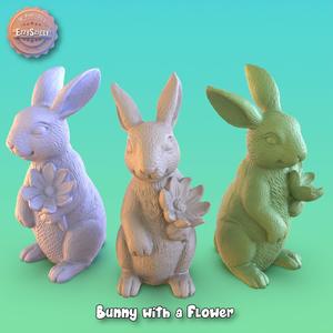 Bunny with a Flower