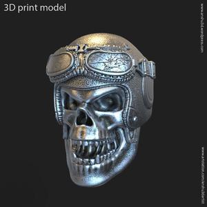 Biker helmet skull vol4 pendant