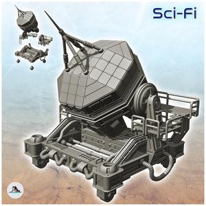 Large space broadcasting antenna on wheeled platform (9) - Future Sci-Fi SF Infinity Terrain Tabletop Scifi
