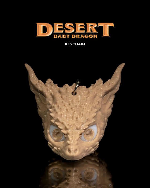 Desert Baby Dragon Keychain