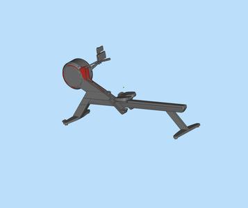 Gym scene model, fitness equipment, indoor rowing machine, 1/64 scene digital model