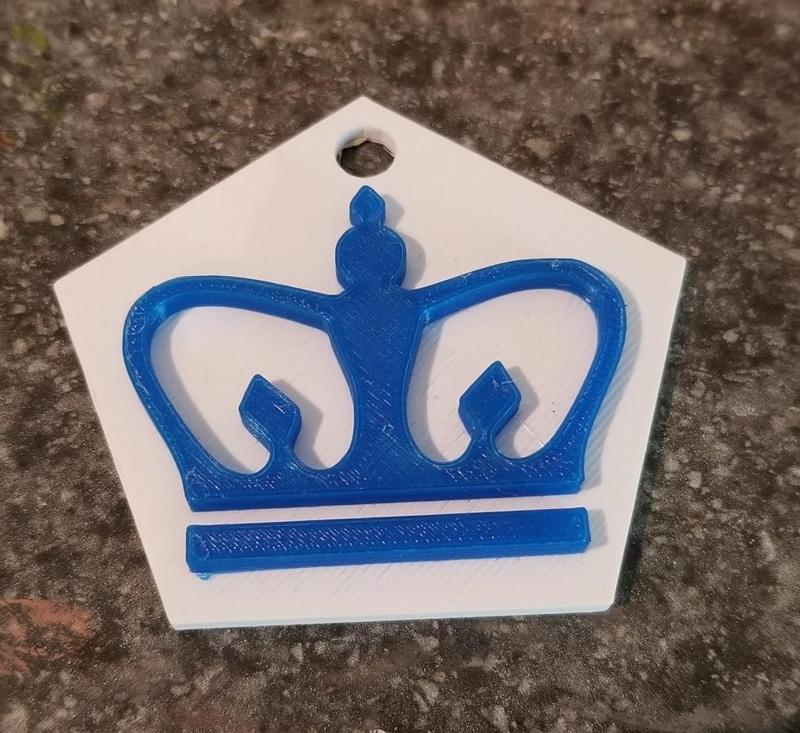 Columbia University Crown Keychain