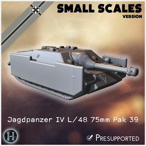Jagdpanzer IV L/48 75mm Pak 39 (small scales version) - Germany Eastern Western Front Normandy Stalingrad Berlin Bulge WWII 4mm 6mm 10mm 12mm