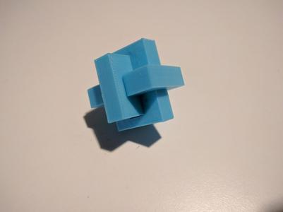 Knot burr puzzle (3 pieces)
