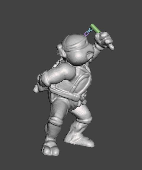 MICHELANGELO TMNT 80S NINJA TURTLES VINTAGE .OBJ .STL