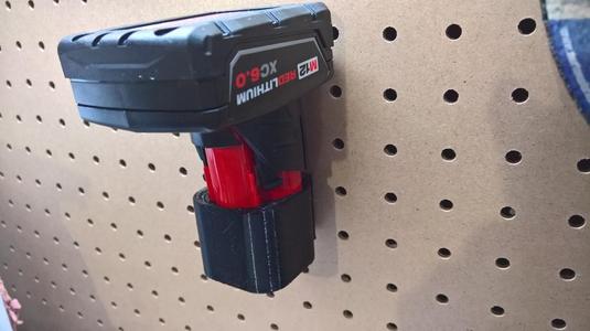 milwaukee m12 battery pegboard hanger