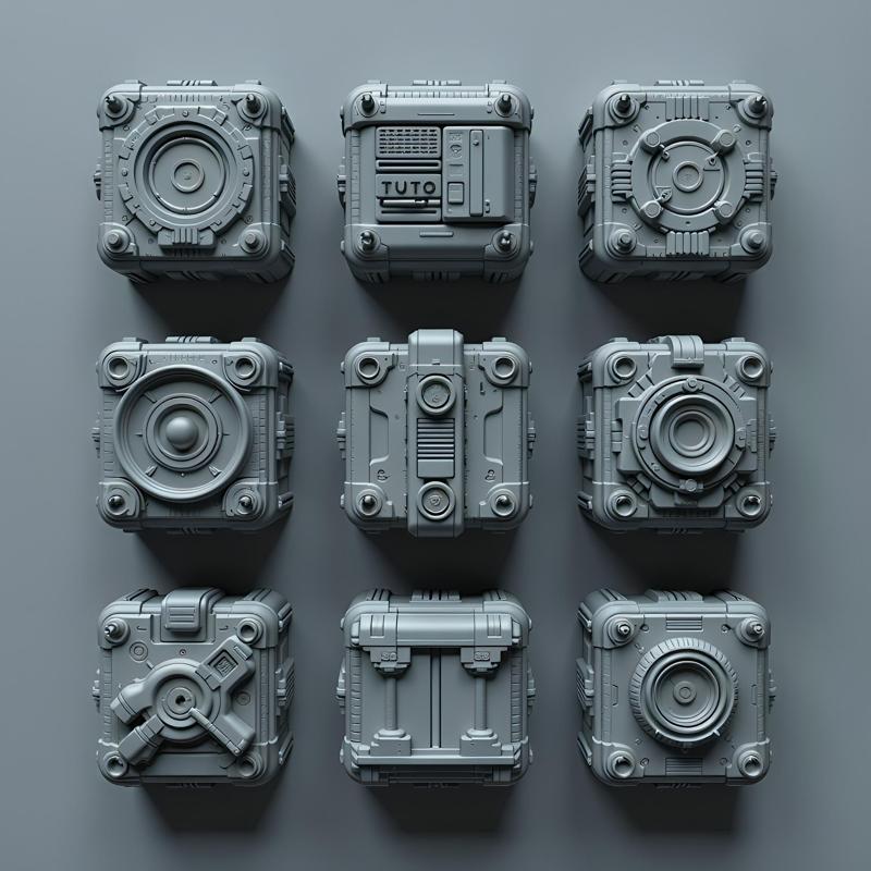 Futuristic Sci-Fi Boxes – Modular 3D Printable Props