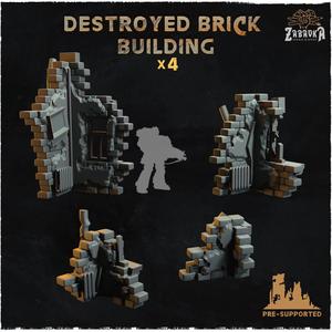 Destroyed brick building - Basing Bits 2.0