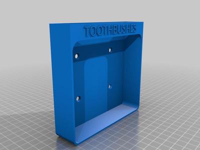4 Toothbrush Case Wall Mount Holder