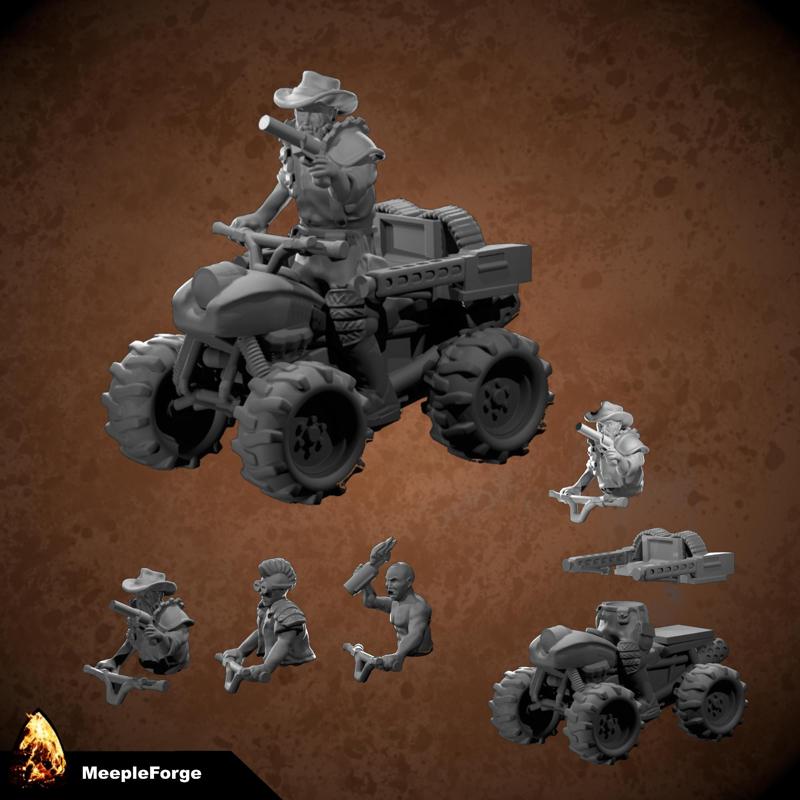 Quad Bike for Gaslands 164 scale