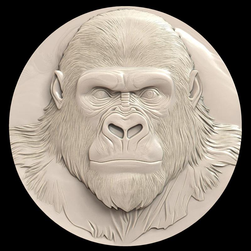 3D Model STL File for CNC Router/Laser & 3D Printer A Gorilla with Intelligence Superior to that of Humans 1