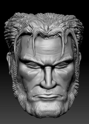 ACTION FIGURE HEAD WOLVERINE (no mask)