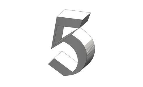 5 Number Old English Text MT Font Number