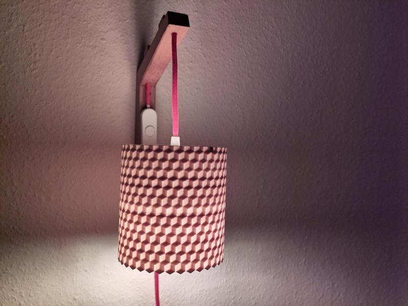 Lampshade with Penrose-inspired pattern
