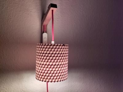 Lampshade with Penrose-inspired pattern