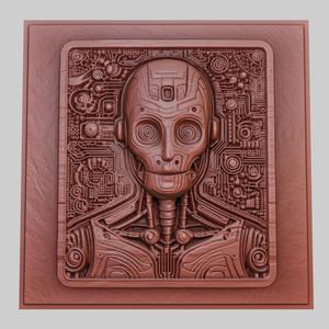 A.I. Artificial Intelligence 3d printer relief medallion obj stl