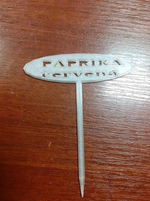 označení zahradní sadby PAPRIKA