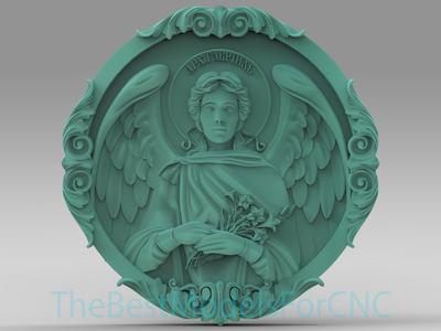 3D Model STL File for CNC Router Laser & 3D Printer Angel With Flowers in Hand