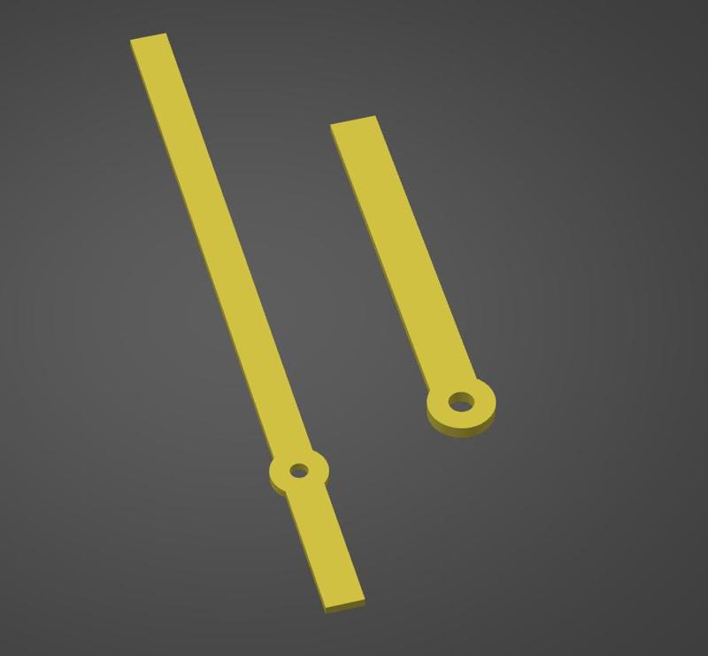 Hour and minute clock hands