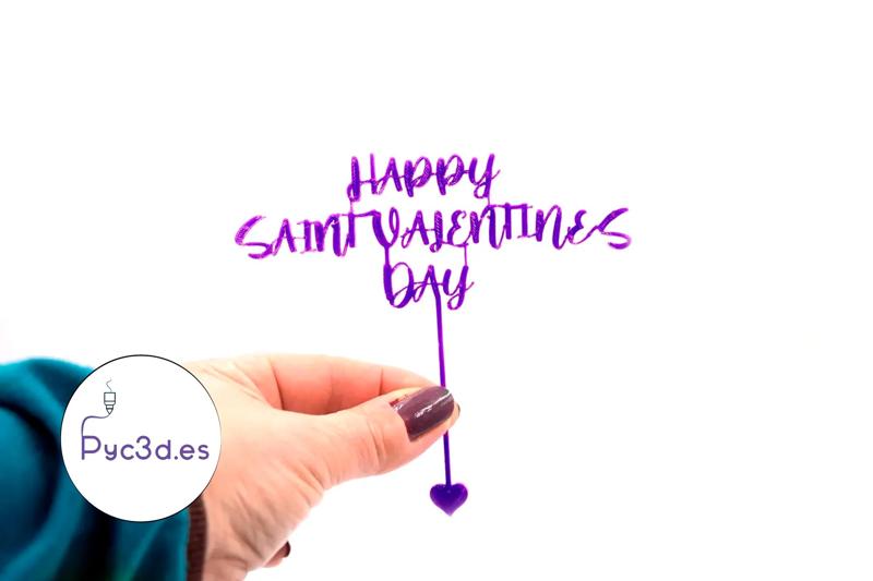 HAPPY SAINT VALENTINES'S DAY CAKE TOPPER