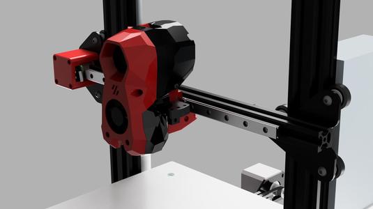 Ender 3 Stealthburner Carriage with Linear Rail and BlTouch