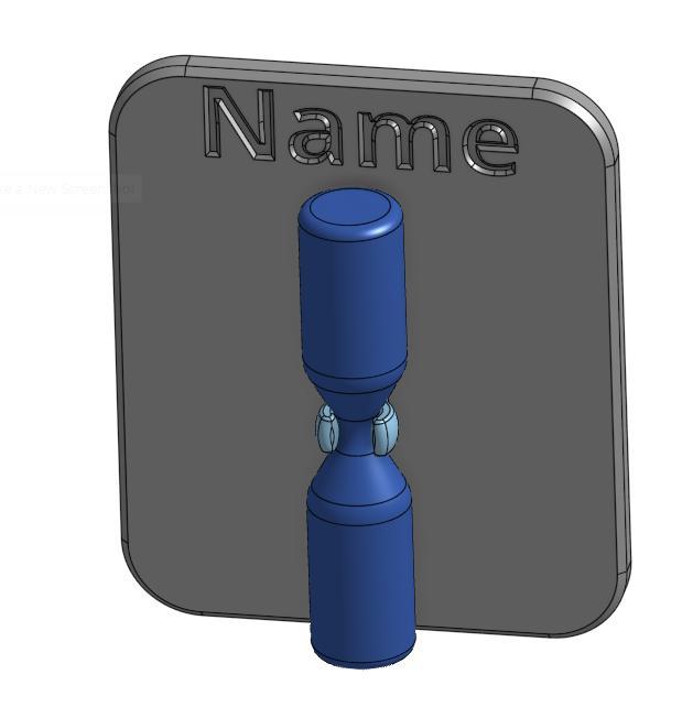 Print In Place Rotating Hourglass Mount