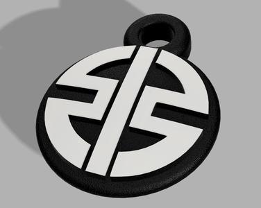 Old Kawasaki logo keychain pendant (H2, H2R logo)