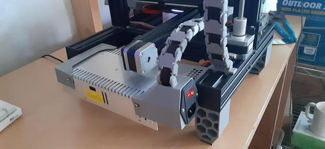 Ender 3  Low-Profile Rear Mount PSU With Cable Chain