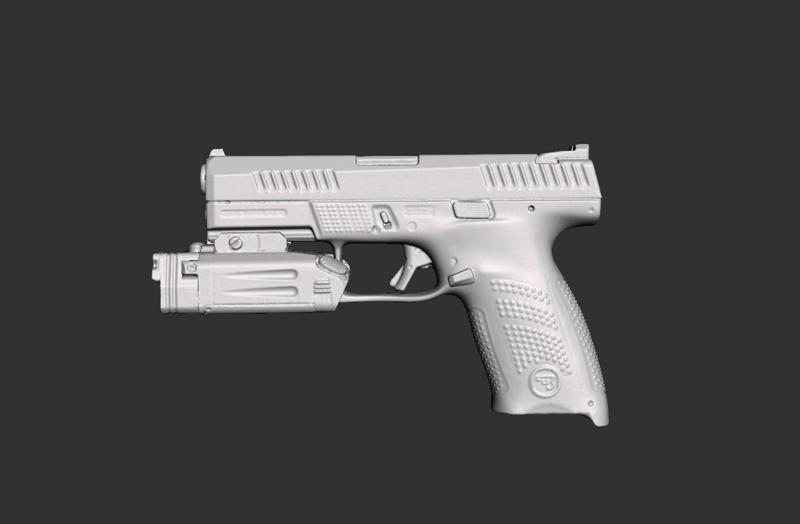 Cz P10 C DBAL-PL Real Size Scan 3d Gun Mold