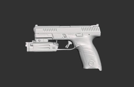 Cz P10 C DBAL-PL Real Size Scan 3d Gun Mold
