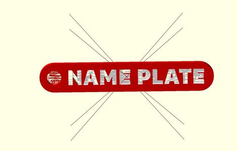 Key Ring Plate with Text