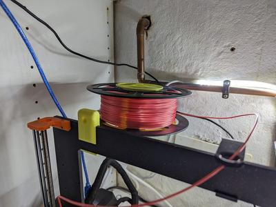 Prusa MK3s Compact Horizontal Spool Holder [No bearings required]