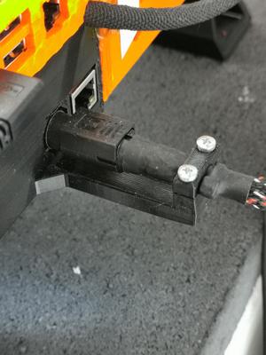Prusa Mini Z-Base with additional support for PSU cable