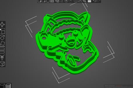 santa pikachu pokemon stl cookie cutter