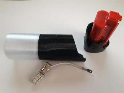 Milwaukee M12 lantern no switch and 12V H3 LED