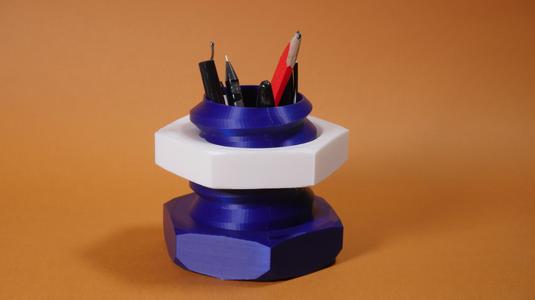 Bolt & Nut Pencil Pot