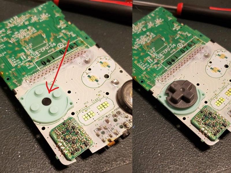 Game Boy D-pad spacer