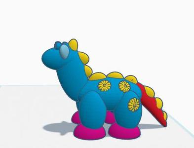 Fluffy flower dino