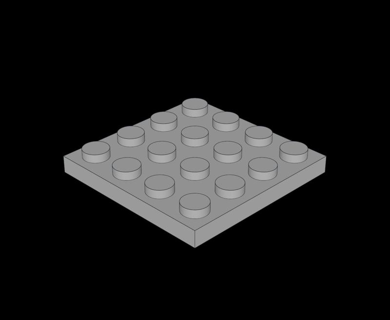 Lego Compatible (3031.dat) Plate  4 x  4