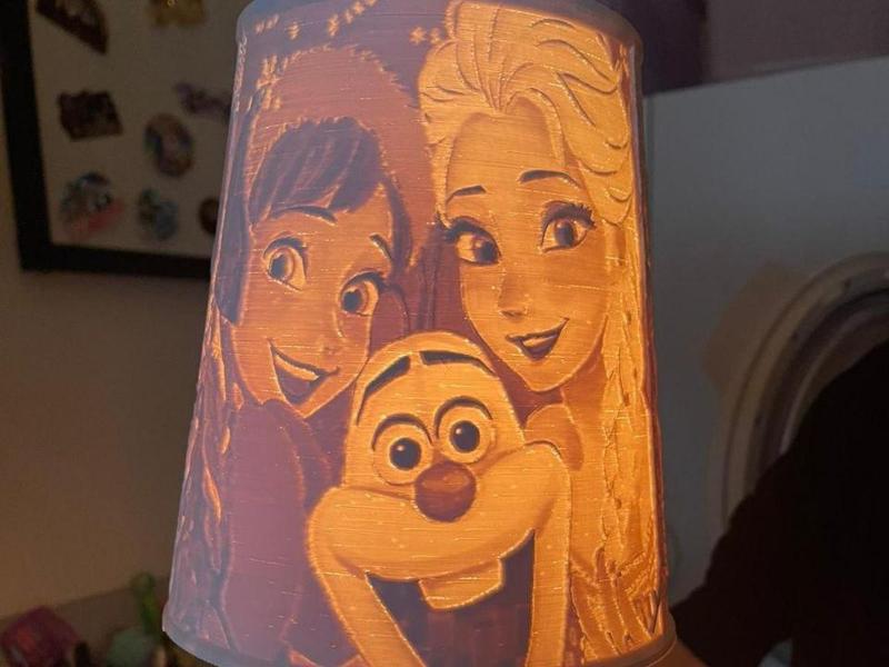 Frozen Lithophane Lamp