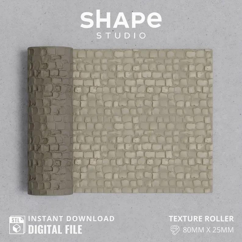 Cobblestone Texture | Polymer Clay Seamless Texture Roller | Digital STL file