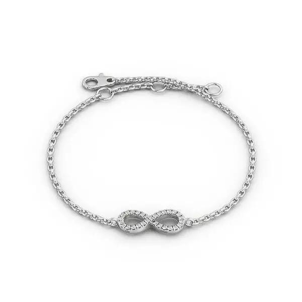 stl file infinity bracelet with diamonds