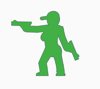 Hat Femme With Two Pistols Meeple